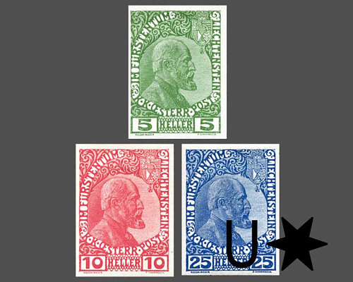 MiNr 1-2y 3yaU Freimarken - Gewöhnliches