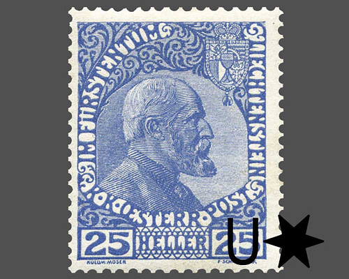 Postal Stamps - Change of color ultramar