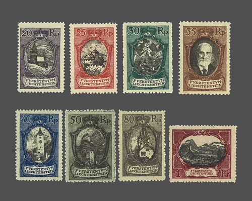 Landscapes, buildings, Prince Johann II