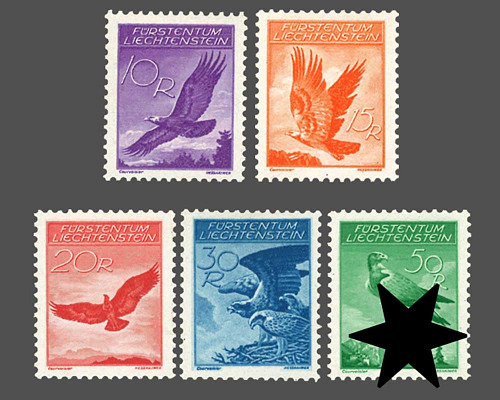 Adlermotiv / glatte Gummierung