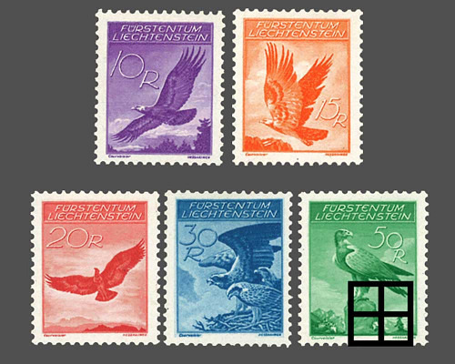 Adlermotiv / glatte Gummierung