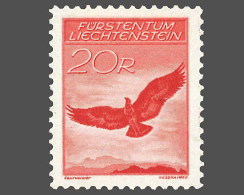 Adlermotiv / geriffelte Gummierung