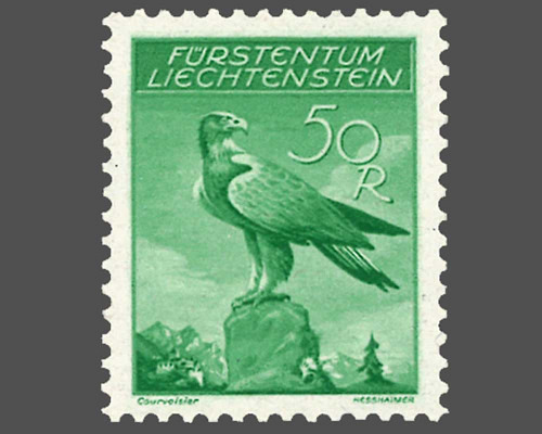 Adlermotiv / geriffelte Gummierung