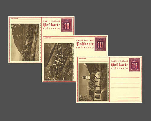 Postkarte: Schlosshof Vaduz