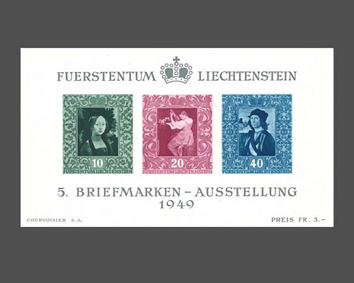 5. Briefmarkenausstellung - Gemälde-Bloc