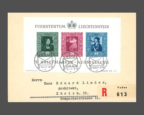 5. Briefmarkenausstellung - Gemälde-Bloc