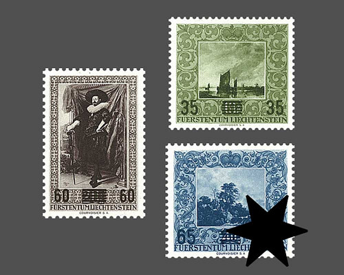 Gemälde - V / Provisorium mit farbigem A
