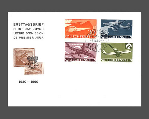 30 Years Flugpostmarken in Liechtenstein