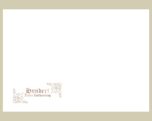 Les 100 ans du traité d'union douanière