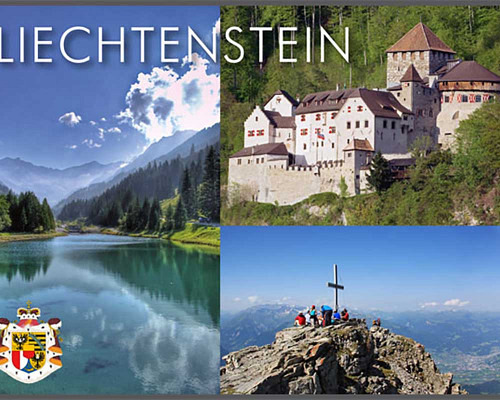 Postcard - Liechtenstein - Steg - Castle
