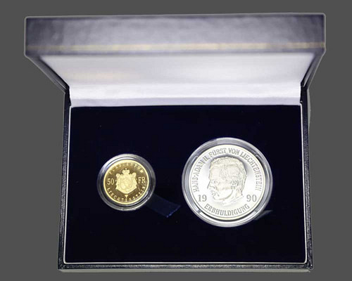 2er Set Gold- und Silbermünze FL