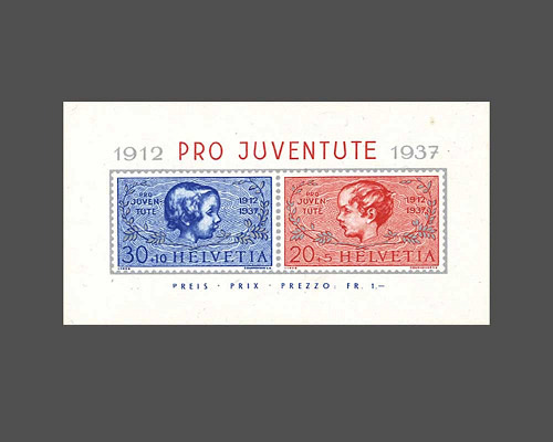 Pro Juventute - Jubiläumsblock 25 Jahre