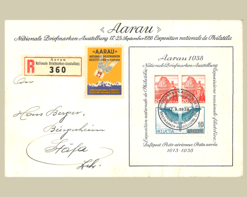 Gedenkblock zur Nationalen Briefmarkenau