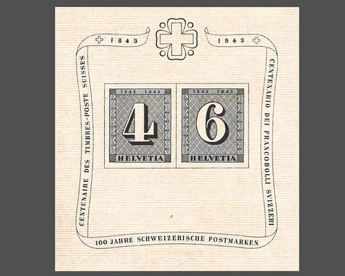 Jubiläumsblock 100 Jahre Schweizerische