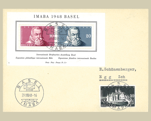Gedenkblock zur Internationalen Briefmar