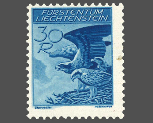 Adlermotiv / geriffelte Gummierung