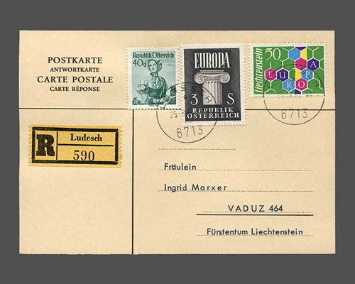 CHF 0.50 Europa 1960 mit Österreich Euro