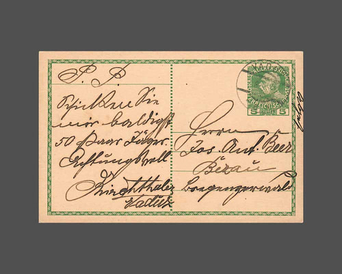 Österreich-Postkarte-Vorläufer: Kaiserbi