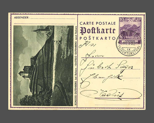 Postcard: Mountain pasture on Bettlerjoc