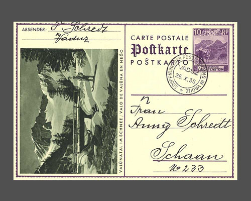 Postcard: Mountain pasture on Bettlerjoc