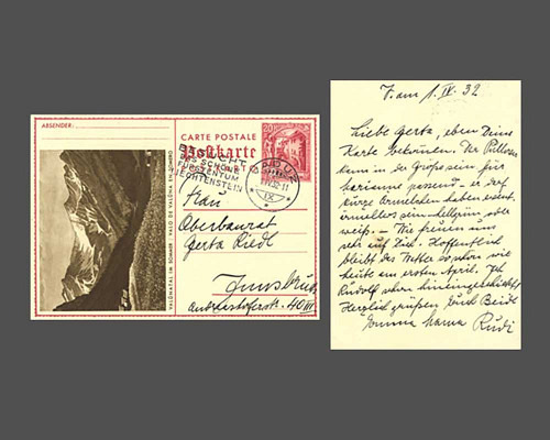 Postkarte: Schlosshof Vaduz