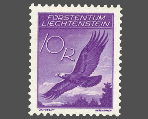 Adlermotiv / glatte Gummierung