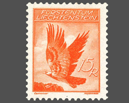 Adlermotiv / geriffelte Gummierung