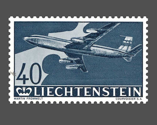30 Years Flugpostmarken in Liechtenstein