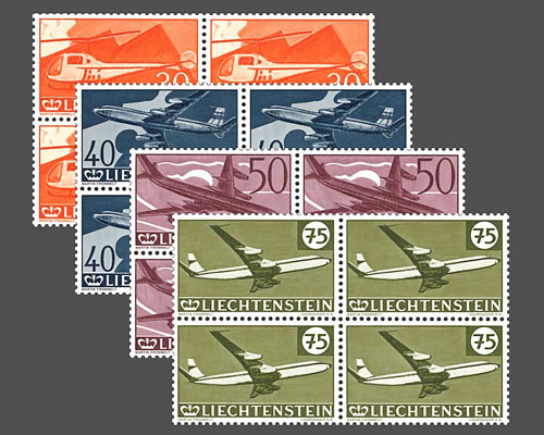 30 Years Flugpostmarken in Liechtenstein