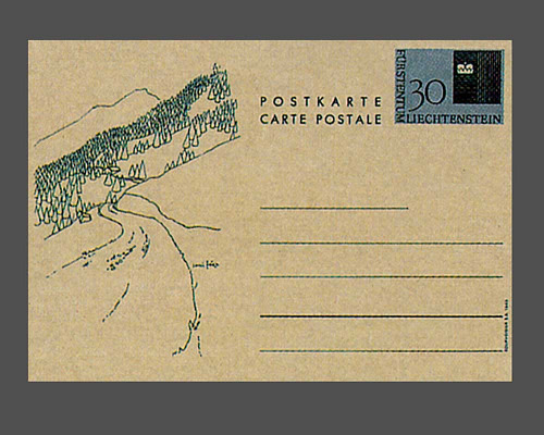 Postkarte: Landesflagge