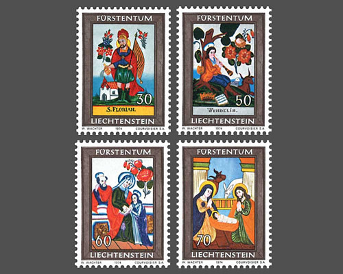 Weihnachten - Hinterglasmalerei