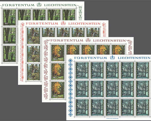 The forest in the four seasons