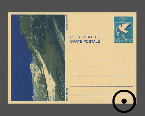 Postkarte: Taube