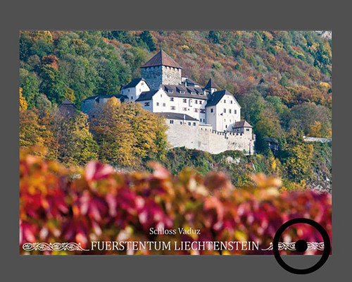 Bildpostkarte: Schloss Vaduz in den vier