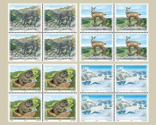 Jeunes animaux des Alpes - Timbres-poste