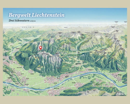 Carte postale: Les montagnes du Liechten