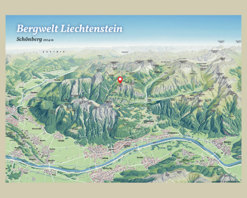 Carte postale: Les montagnes du Liechten