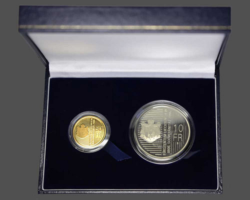 2er Set Gold- und Silbermünze Liechtenst