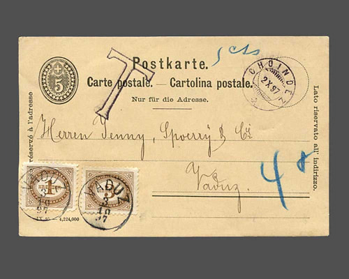 1 + 3 Kreuzer 1894/95, Einkreis-Stempel