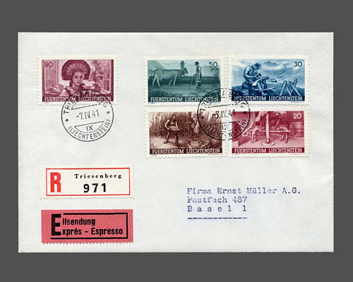 Anbauwerk 1941 auf R-E-Brief mit Ersttag