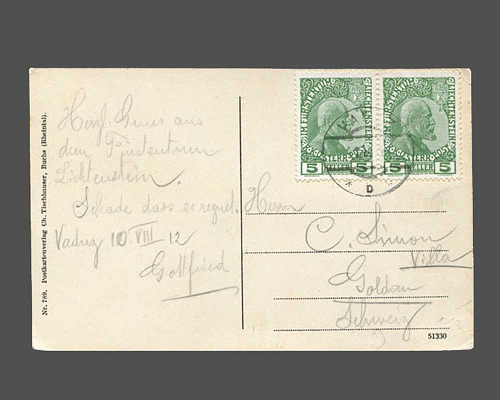 5 Heller 1912 im Paar als Mehrfachfranka