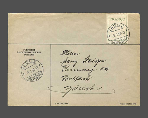 Auflage 1927/33 auf Postamts-Brief, Stem