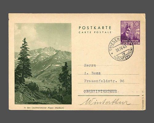 LBK Nr. Pk 23 a, 10 Rp. S.A. 41 - Malbun