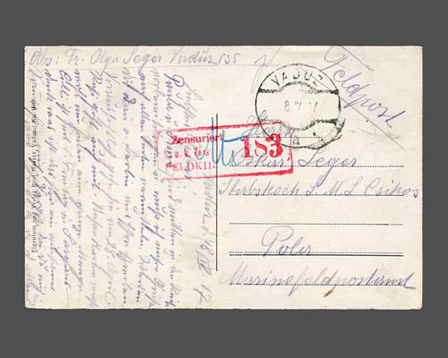 LBK Nr. 3, Ansichtskarte vom Schloss Vad