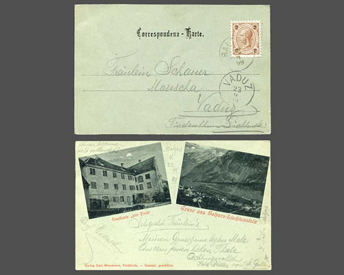 Ansichtskarte mit 2 Bilder - Gasthaus zu